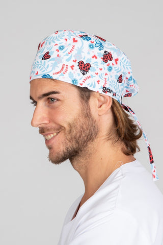 Bandana unisex microfibra fantasia con lacci