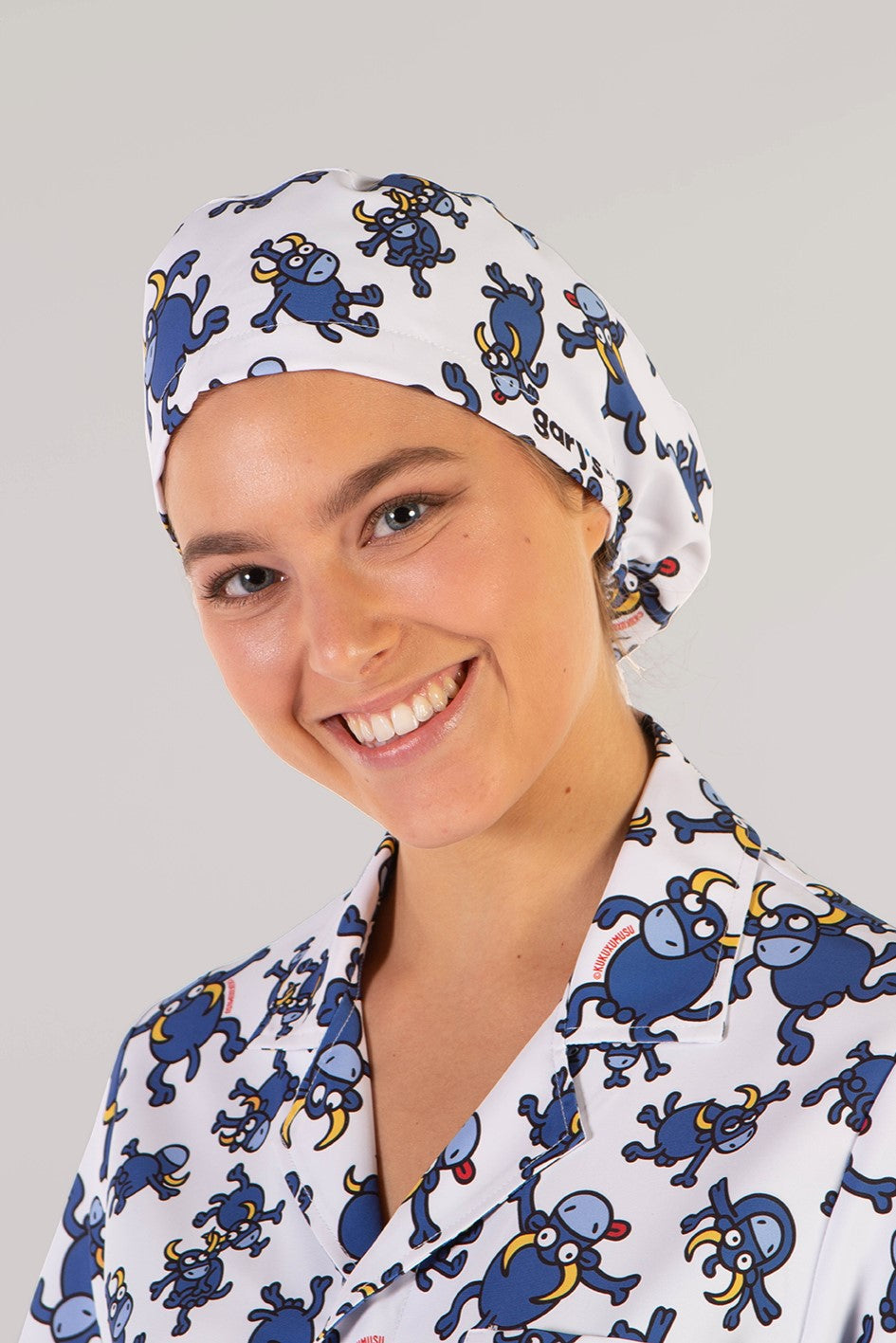 Cuffia unisex microfibra fantasia con elastico