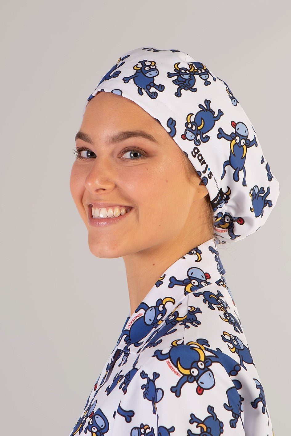 Cuffia unisex microfibra fantasia con elastico