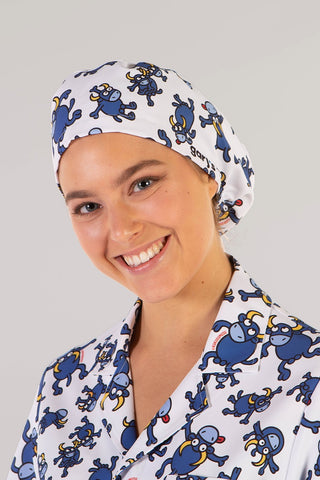 Cuffia unisex microfibra fantasia con elastico