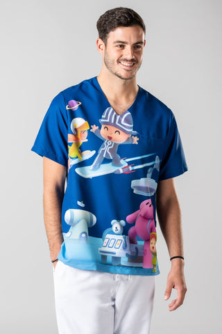 Casacca unisex microfibra scollo a V 3-Pockets Pocoyo