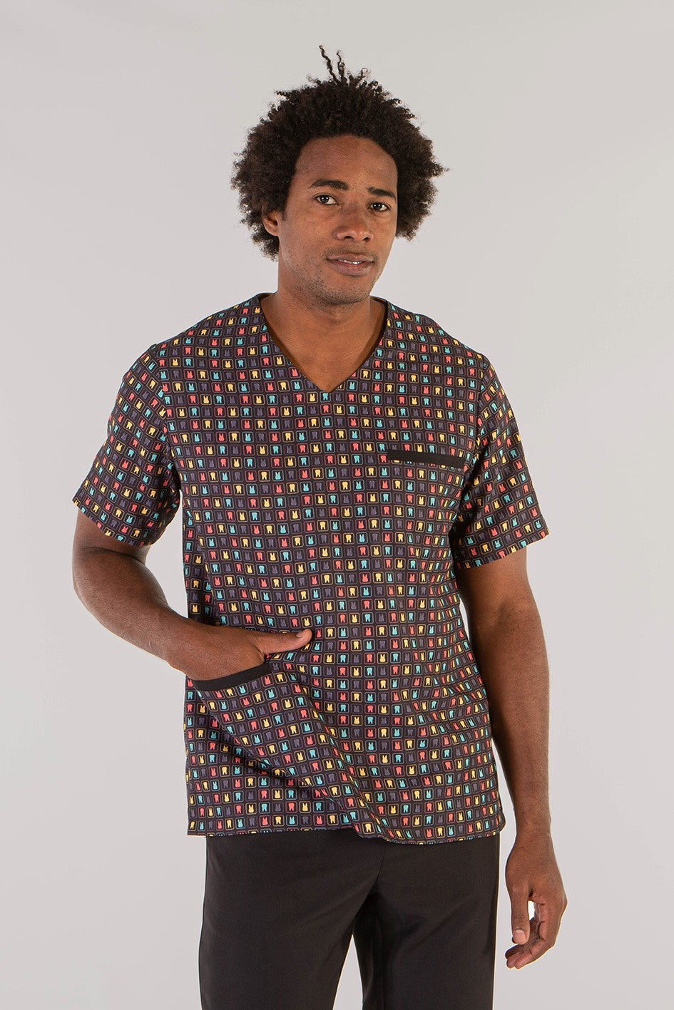 Casacca unisex microfibra fantasia 3-Pockets Ada