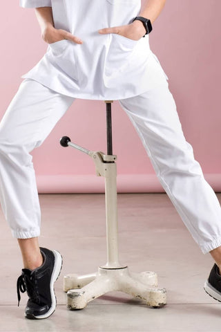 Pantalone cotone bianco Isacco Pantagiaffa - 2