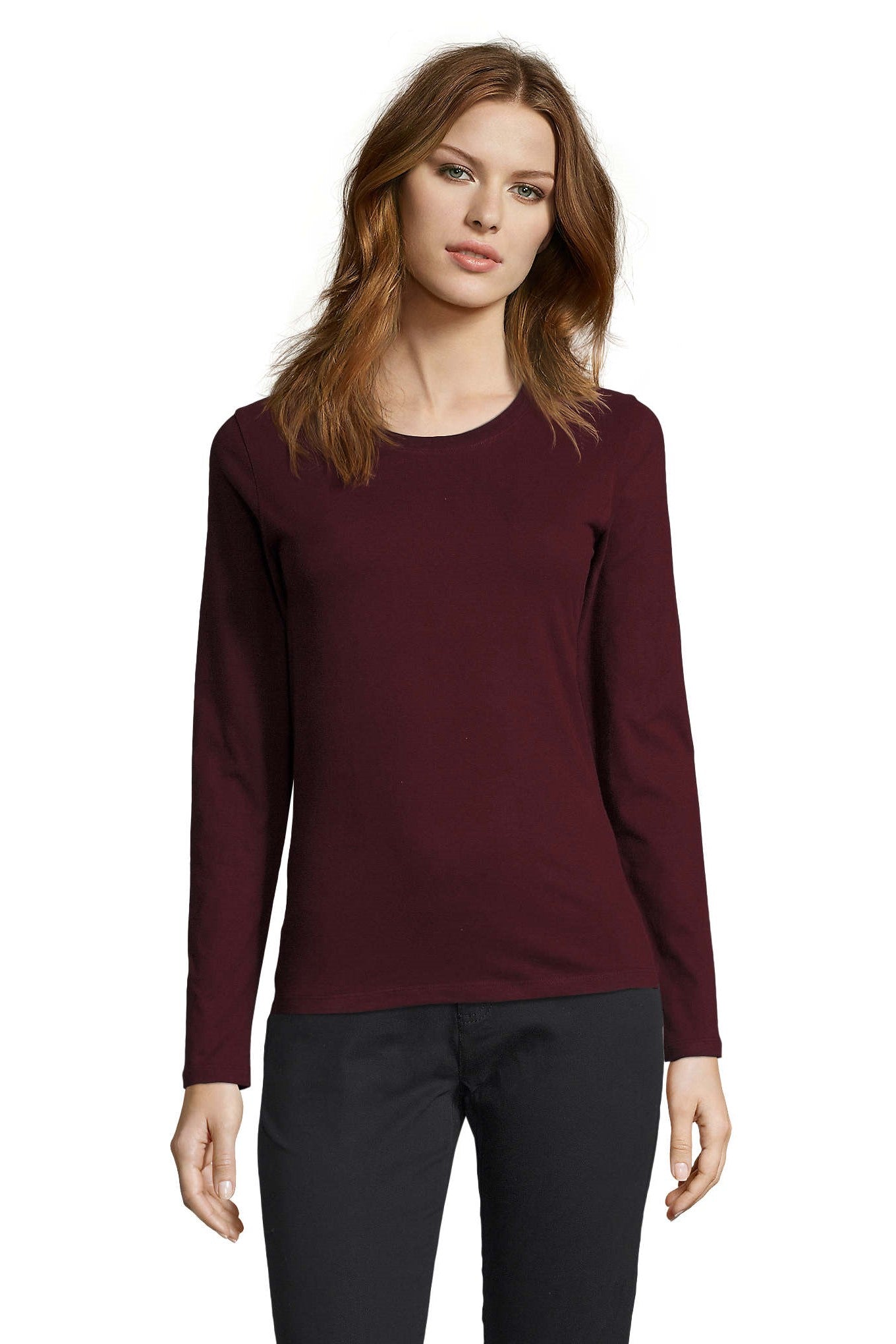 T-shirt donna cotone girocollo Imperial LSL 190 gr