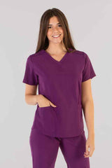 Casacca donna microstretch scollo V 3-Pockets Rosalia