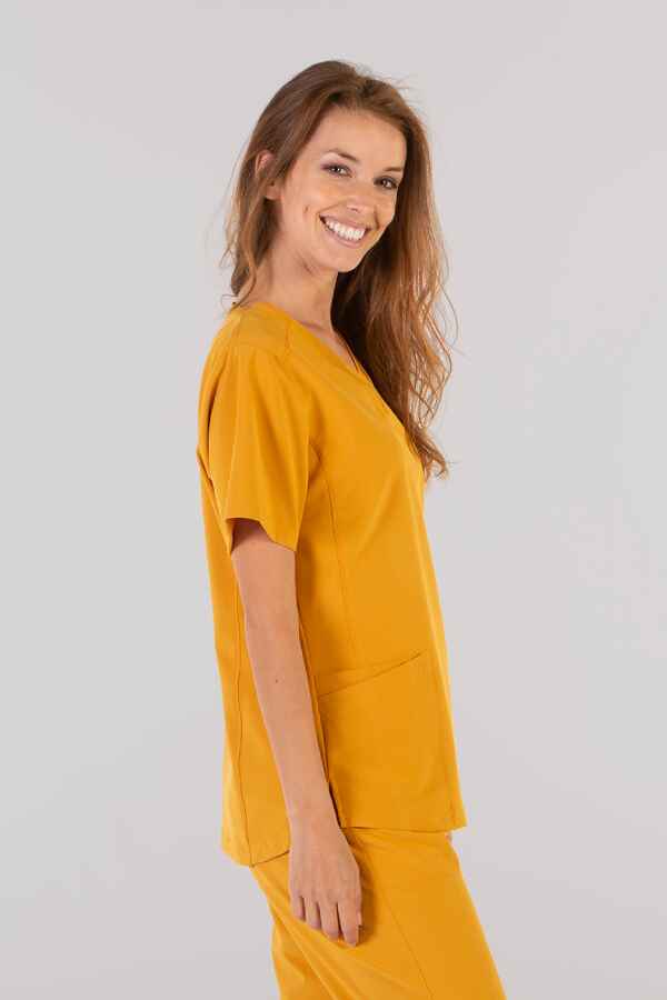 Casacca donna microstretch scollo V 3-Pockets Rosalia