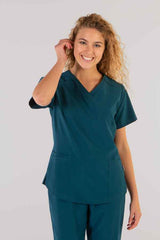 Casacca donna microstretch scollo V 3-Pockets Rosalia