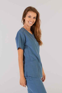 Casacca donna microstretch scollo V 3-Pockets Rosalia