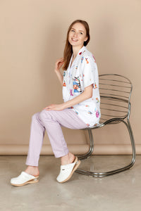 Camice donna microfibra scollo a V 3-Pockets Pocoyo